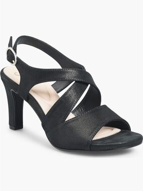 NEW Sofft Jolene Sandals in Black Metallic
